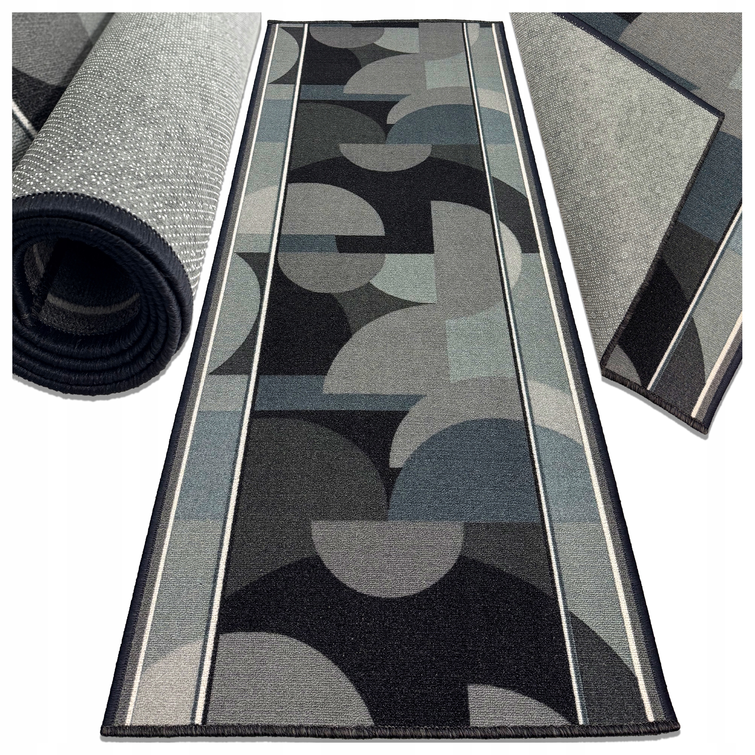 Koberec Běhoun Koberec Protiskluzový Do Kuchyně Předsíně Kameleon Grey 67X280 CM