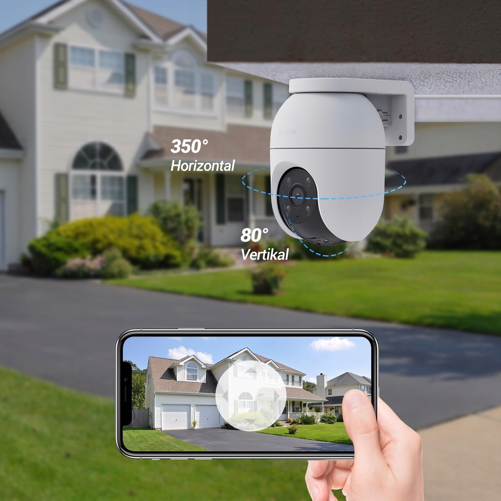 EZVIZ 4K WiFi Kamera Zewnętrzna Pan Tilt Detekcja Osób/Pojazdów — miniatura 3