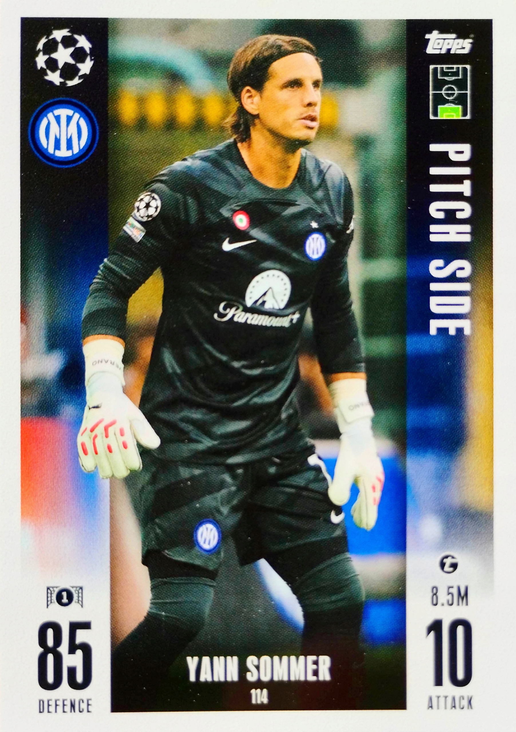 Topps Match Attax Extra 2023/2024 Pitch Side 114 Yann Sommer Inter
