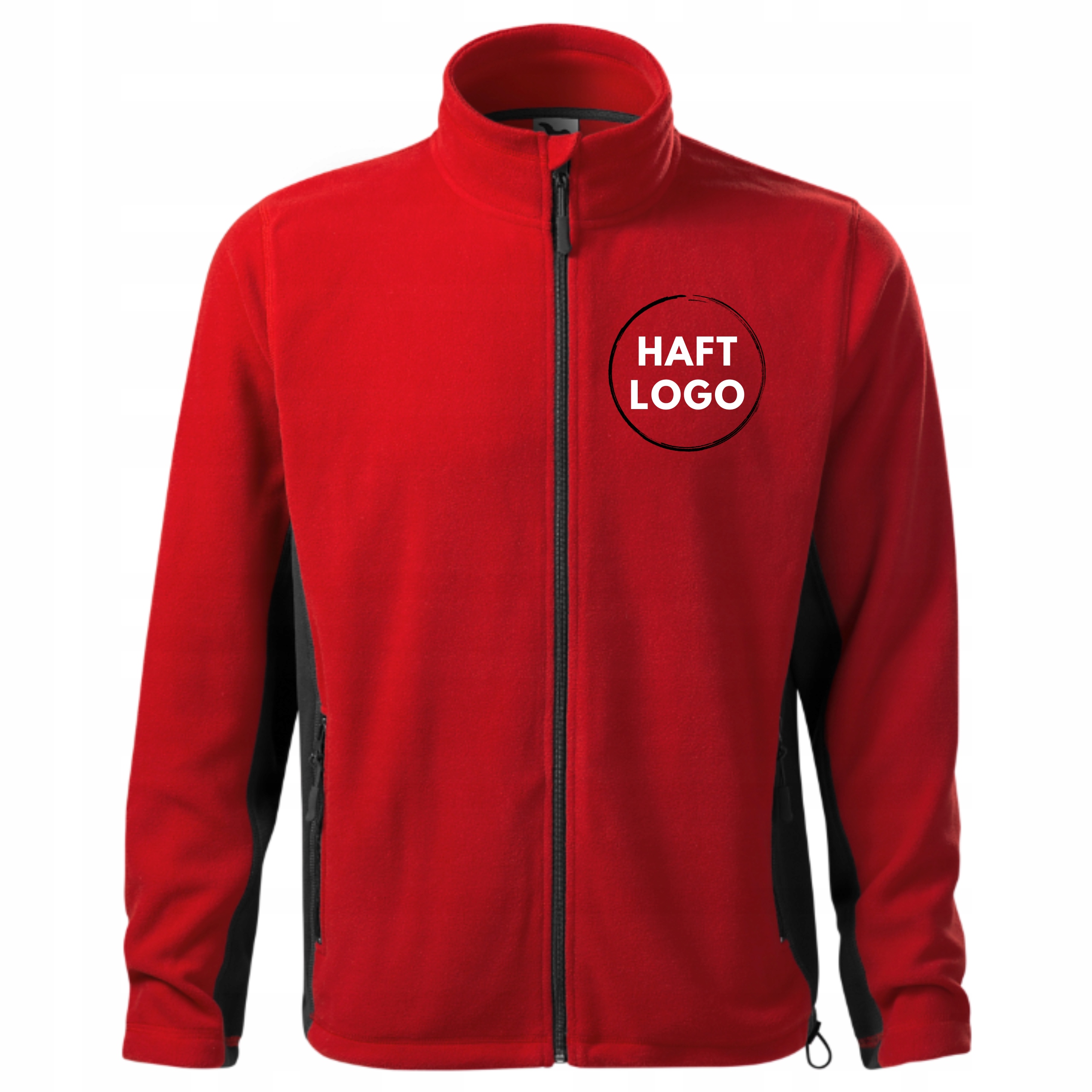 Pánský Polar S Logem Firmy Text Nápis Mikropolar výšivka potisk Červená XL