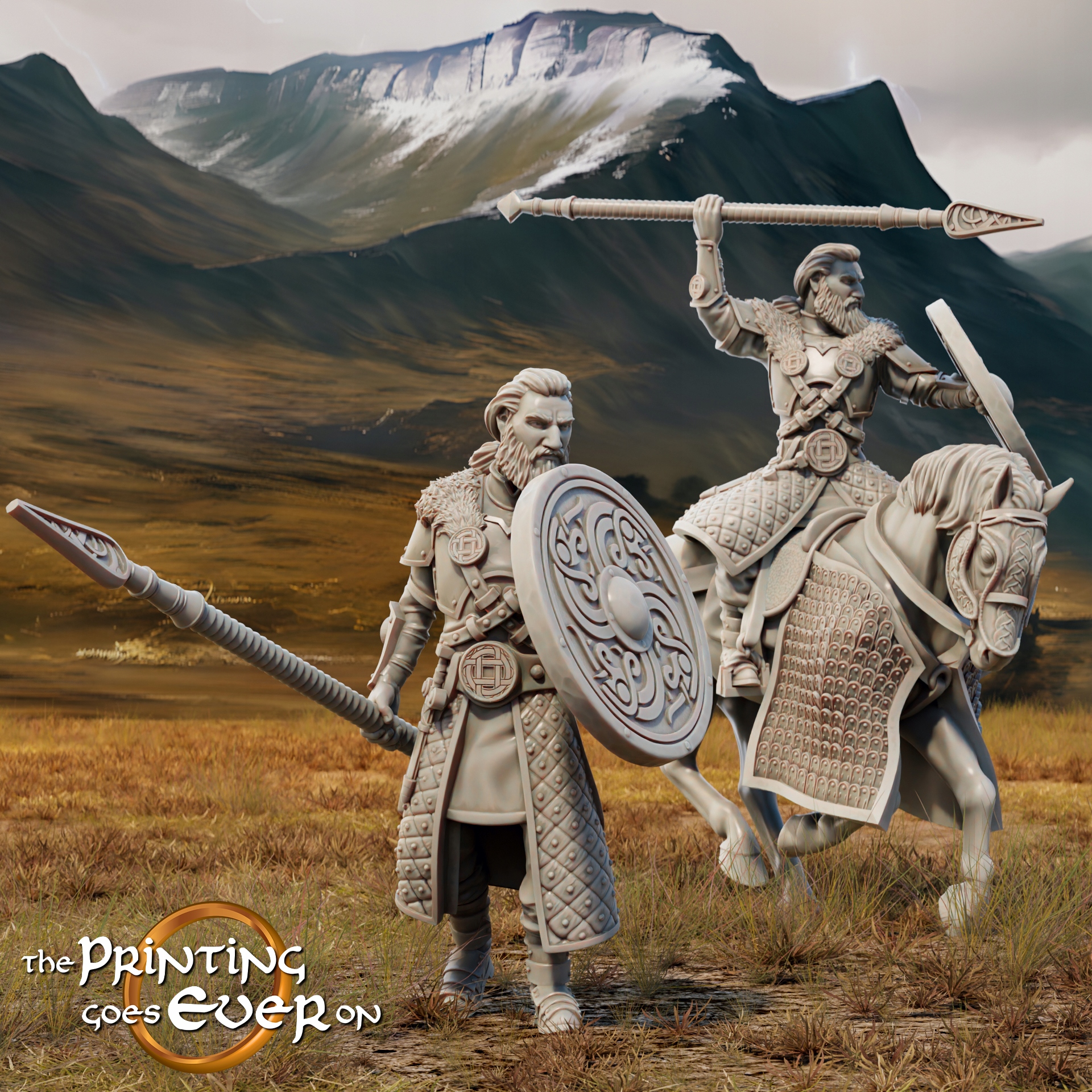 Ebremer Prince of Riddermercia On Foot and Mounted