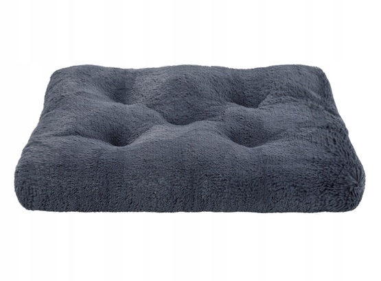 Levně Pelíšek Pro Psa Kočku Mimiko Pets Shaggy Obdélníkové Grafit 65X45CM L