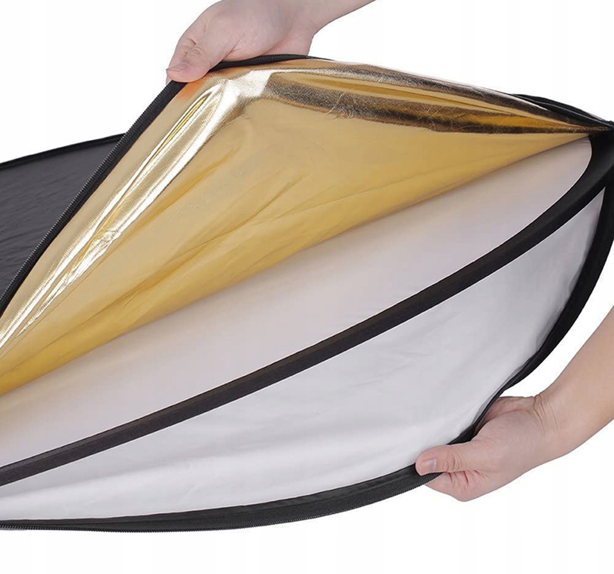 BLENDA FOTOGRAFICZNA OKRĄGŁA DYZUFOR 5w1 60CM TŁO PLENER + POKROWIEC AG302D Rozmiar Do 60cm