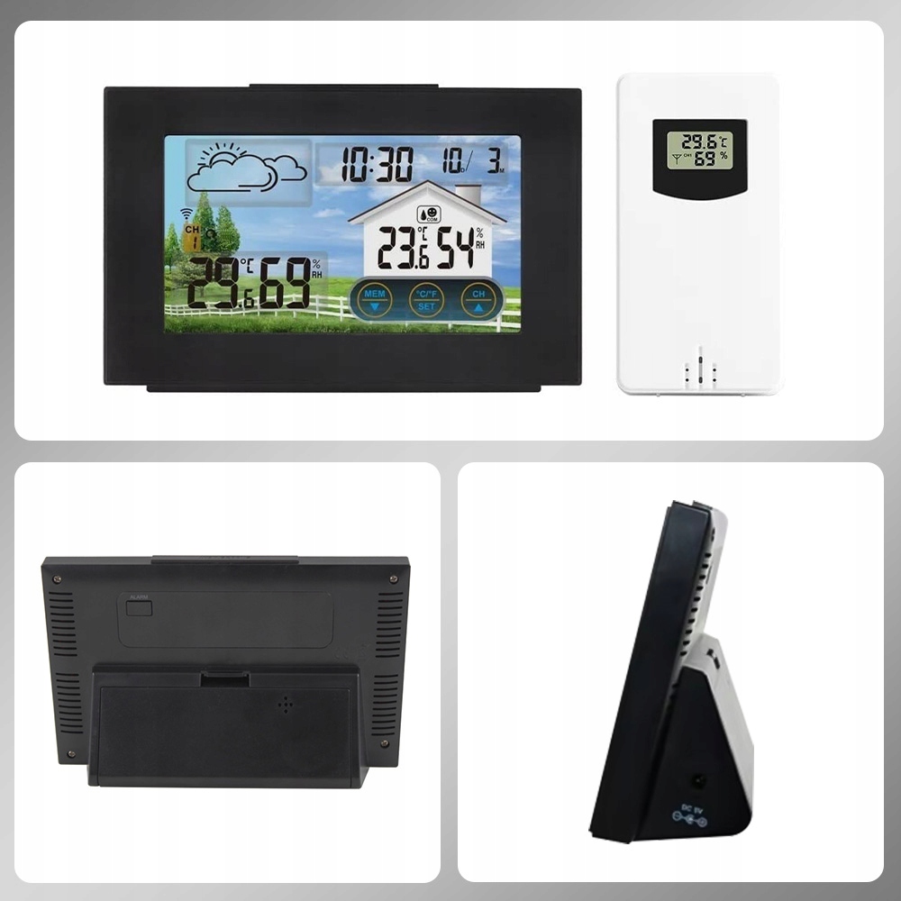 Stanice: Digitální Počasí S Barometrem, Vlhkoměrem, Měří Teplotu.