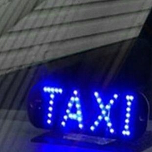 Taxi Ledowy Napis Lampa Niebieska Tabliczka Diody Numer katalogowy części 7427257596255