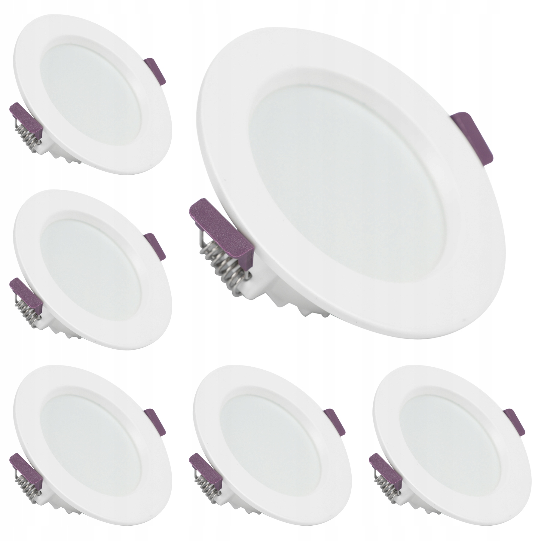 

6x Oczko Sufitowe Lampa Wpuszczana Led Downligh 6W