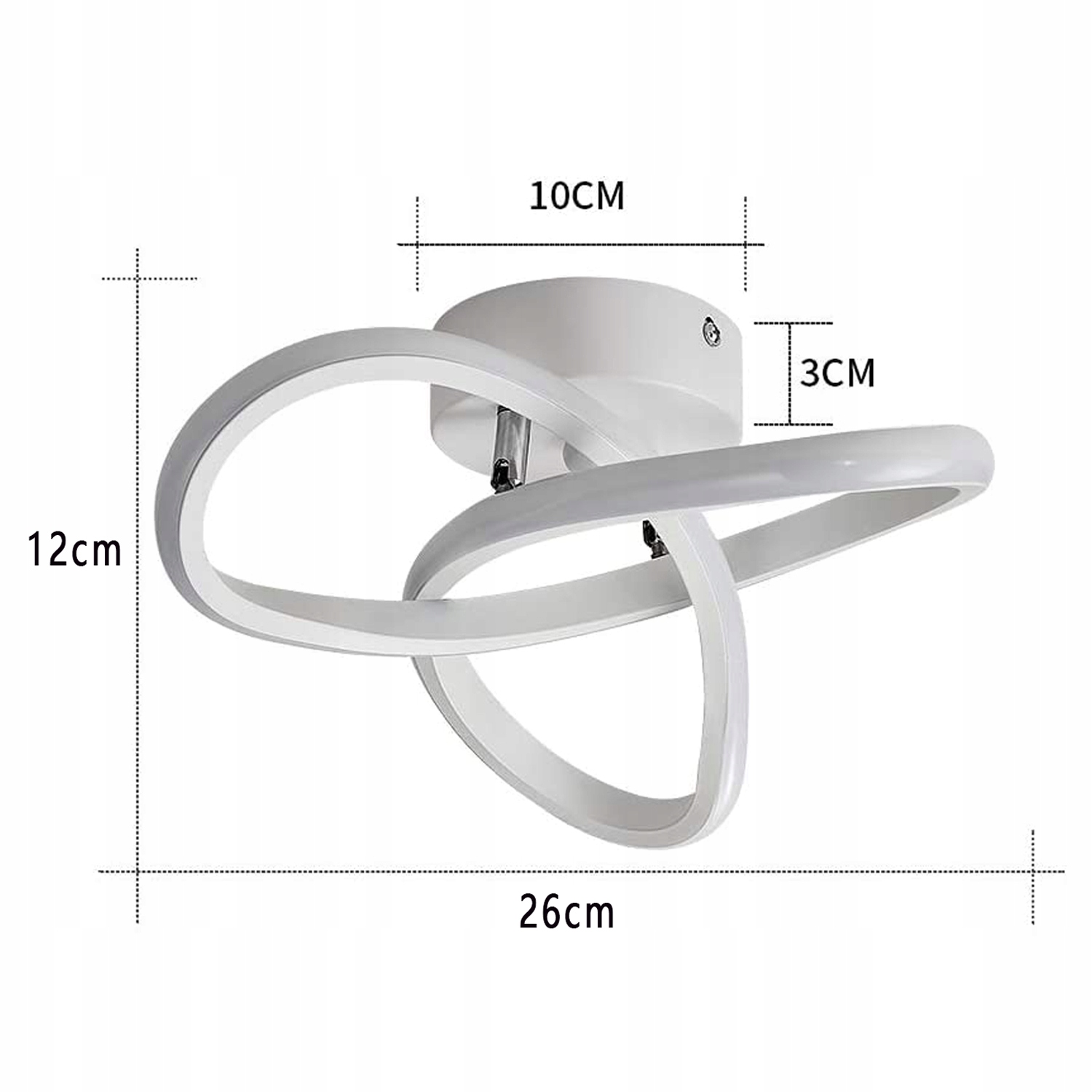 Moderní Lampa 22W 2500LM Vzor Jetele Do Obývacího Pokoje A Ložnice Bílá