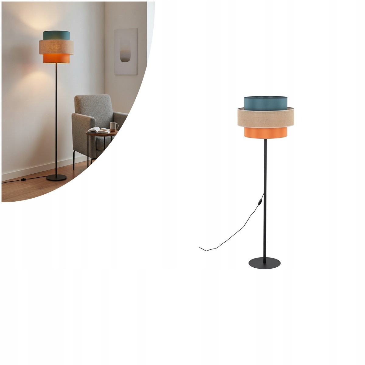 Podlahová lampa Trio Juta MIX 6452 Tk Lighting