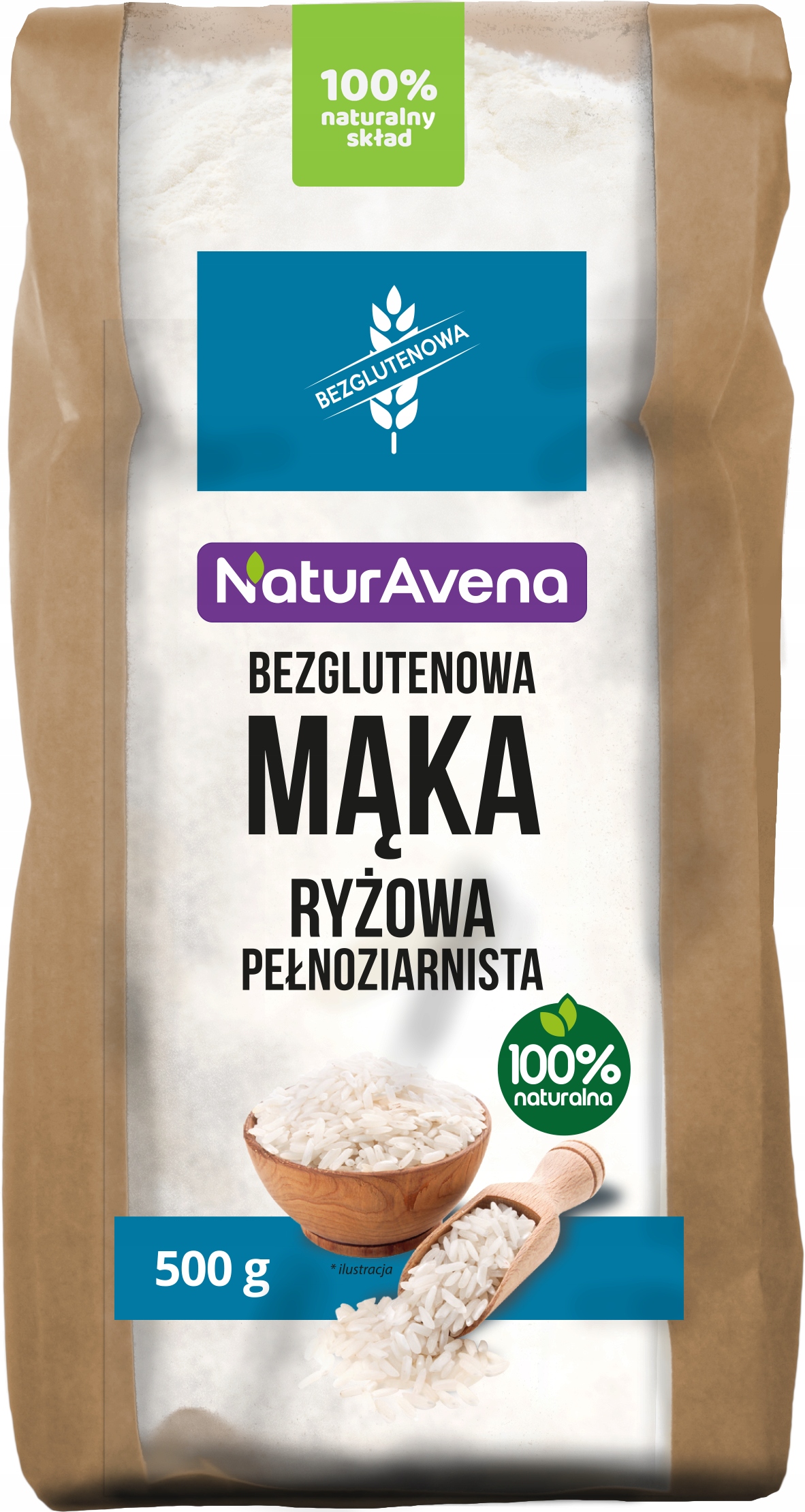 Levně 5x Naturavena celozrnná rýžová mouka bezlepková 500 g