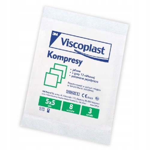

Viscoplast Jałowe kompresy gazowe 17n 5x5cm 3 szt.