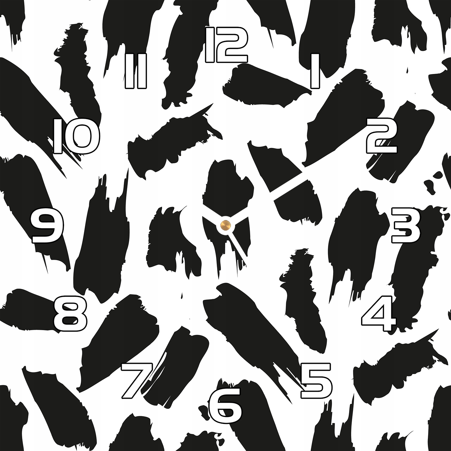 

Zegar na szkle Minimalistyczny wzór b&w 30x30