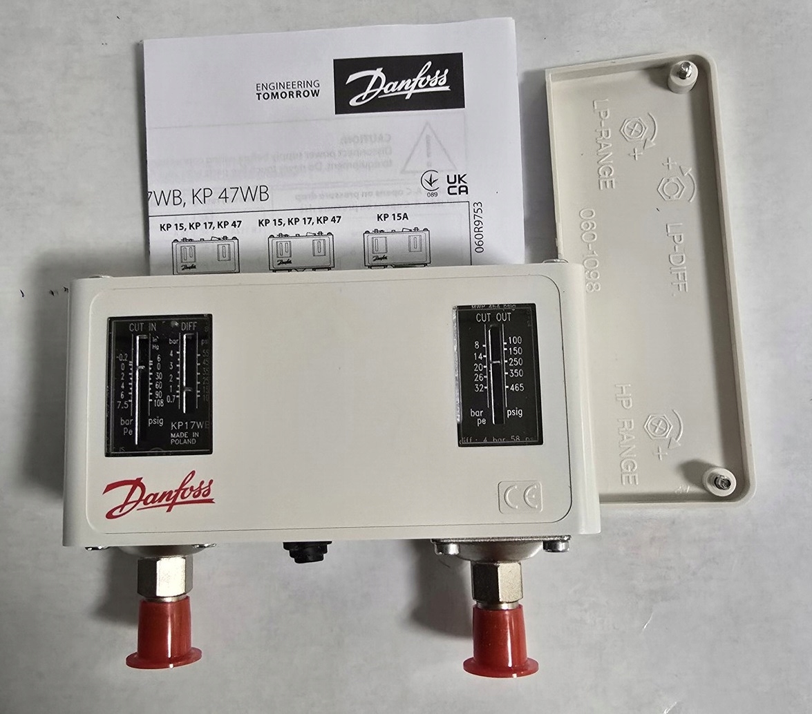 Presostat Podwójny Danfoss KP17WB Autoreset