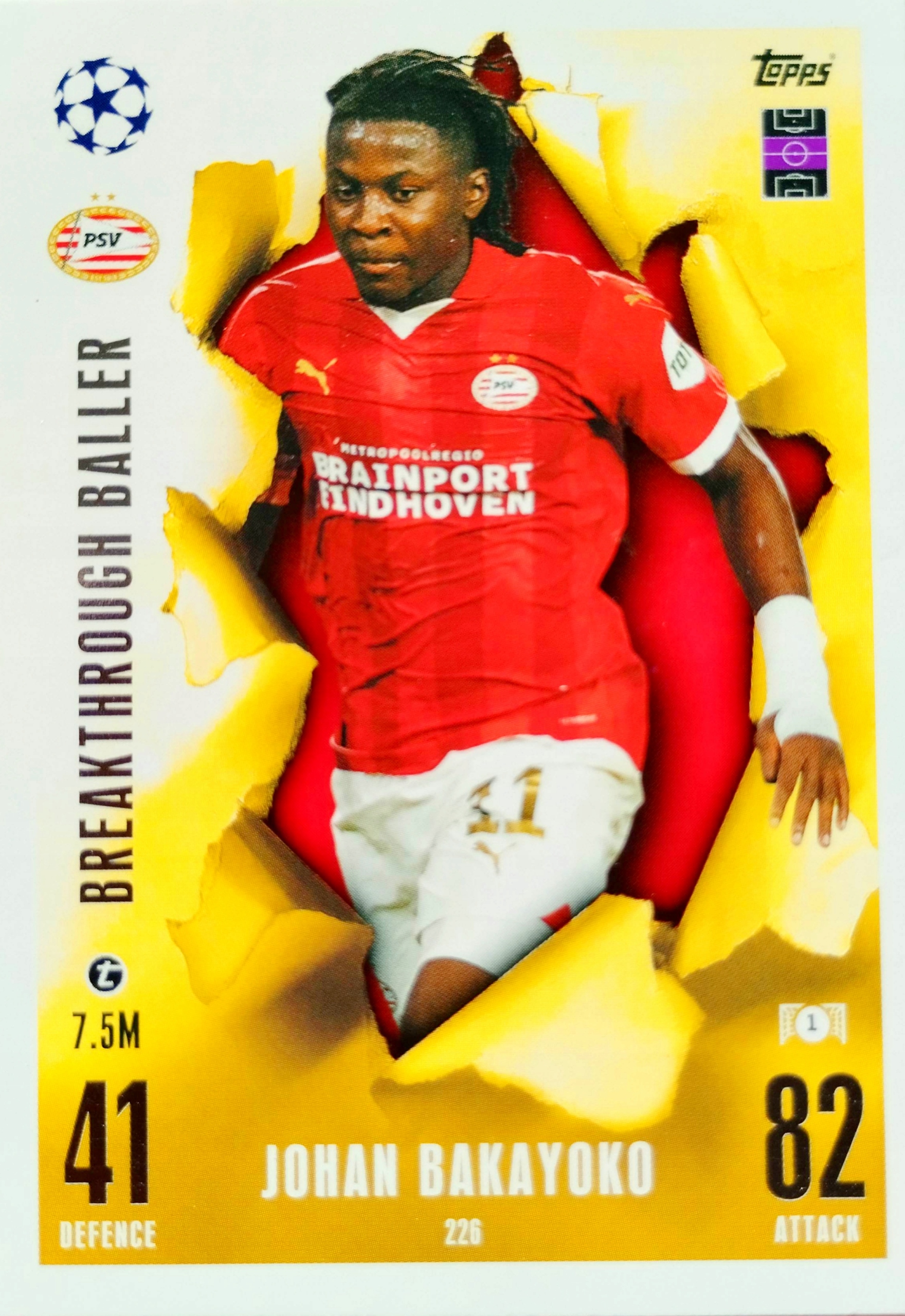 Topps Match Attax Extra 2023/2024 Breakthrough Baller 226 Johan Bakayoko