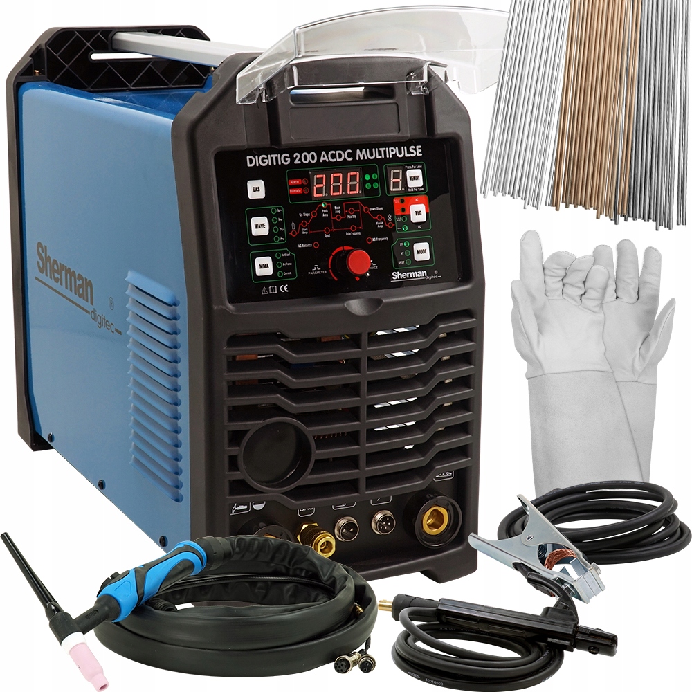 Зварювальний апарат TIG AC DC 200 Sherman DIGITIG Multi Pulse