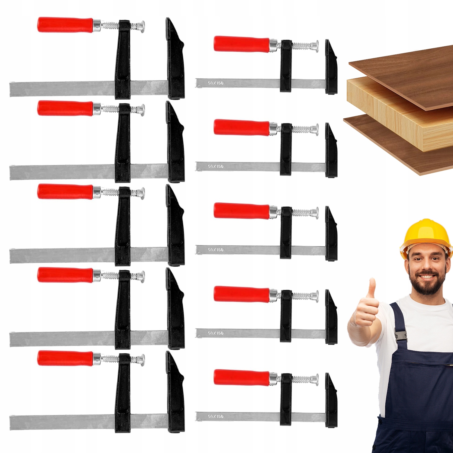 Truhlářské Svěrky 10 Kusů 50X150MM 80X200MM Přesně Nastavitelné