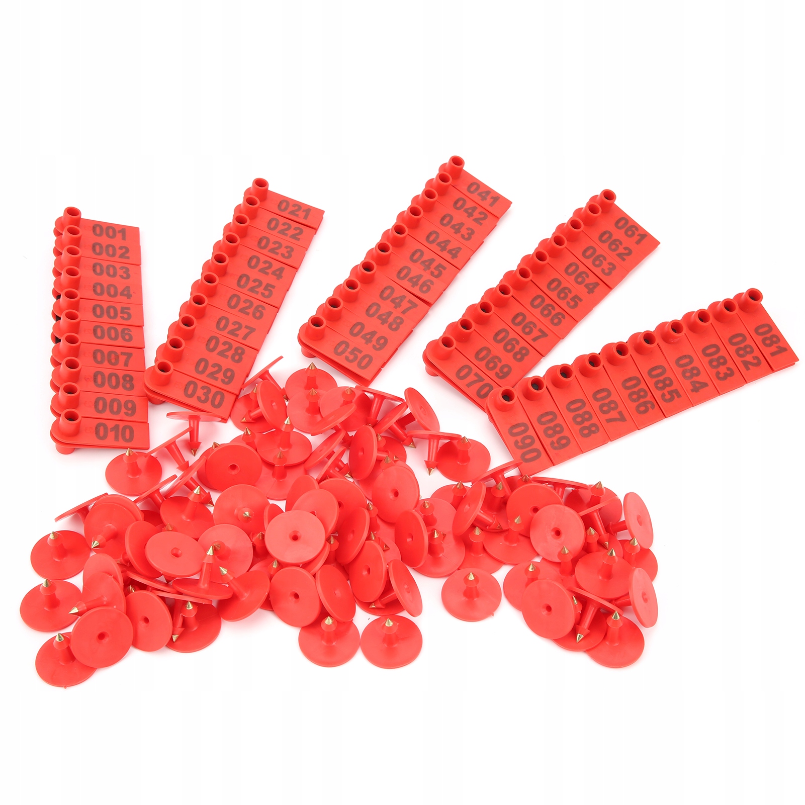 100X KOLCZYKI DLA LOCH TRZODY Z NUMERAMI Marka inny