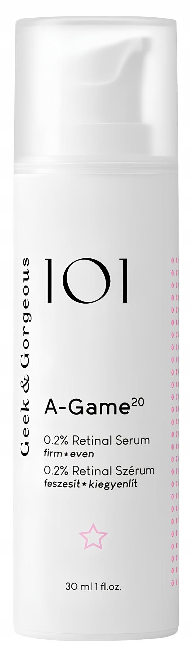 Geek&Gorgeous A-Game 20 protivráskové sérum s retinalem 0,2% 30 ml