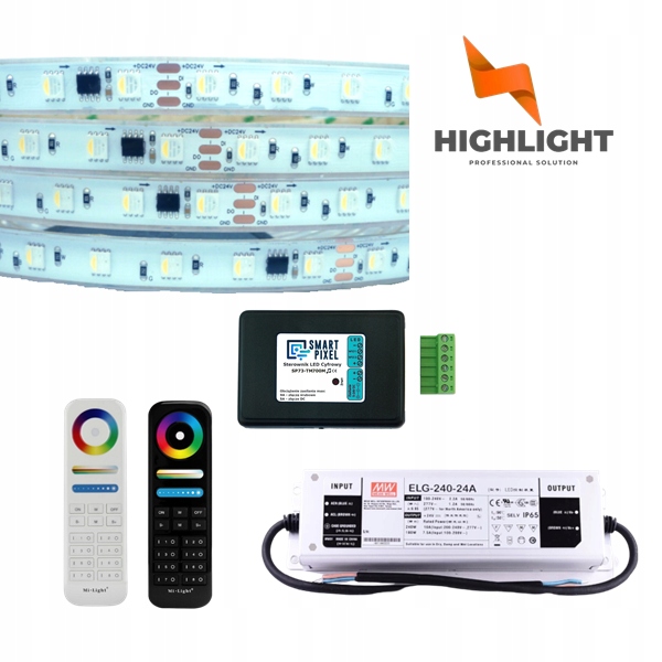 15m Sada Bazén/Fontána Páska Vodotesná Led Strip Rgb+nw 14,4W/24V IP68