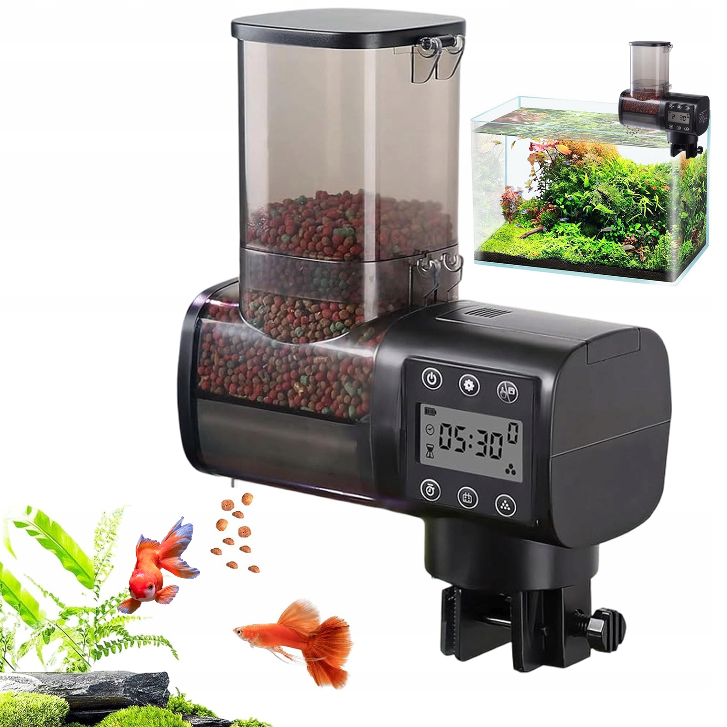 500ML Automatické Krmítko Do Akvária S LCD displej