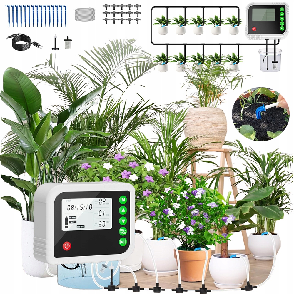 Sada Na Zavlažování A Kapkové Zavlažování S 15 Kapacími Nástavci