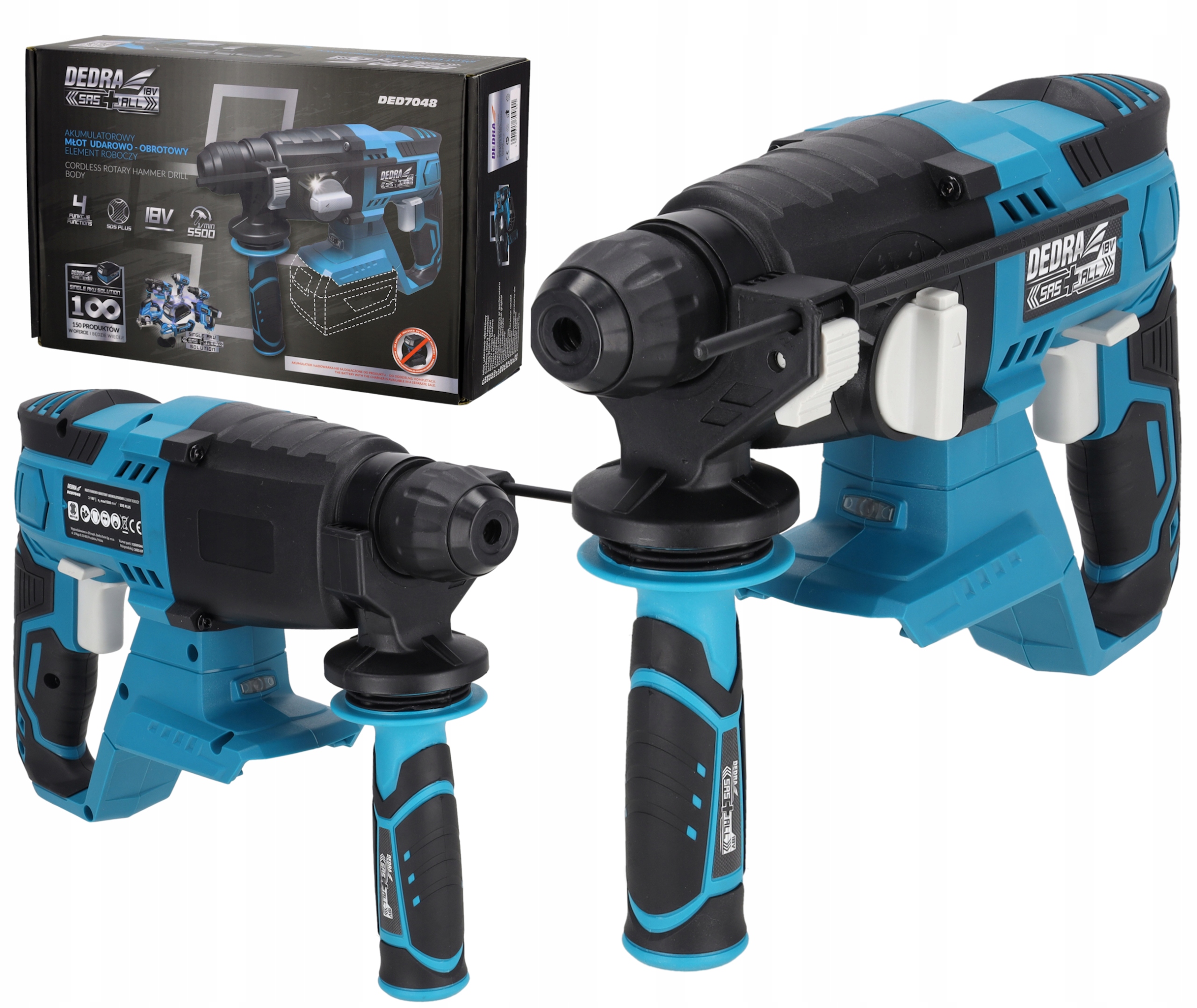 Młot Udarowy 1,8j Młotowiertarka Udarowo-obrotowa 18V Akumulatorowa Sds+