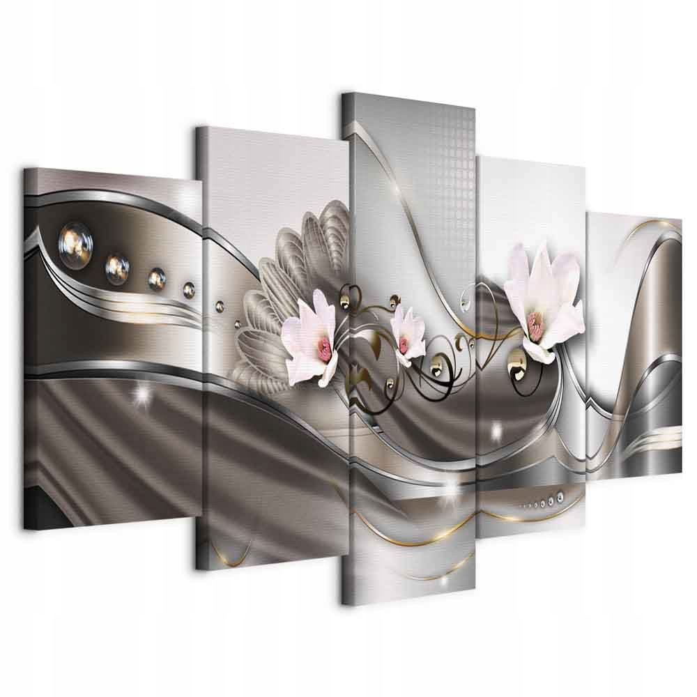 Obraz Triptyk 5 Dílů 3D Do Obývacího Pokoje Květiny Glamour Moderní XXL 150x75