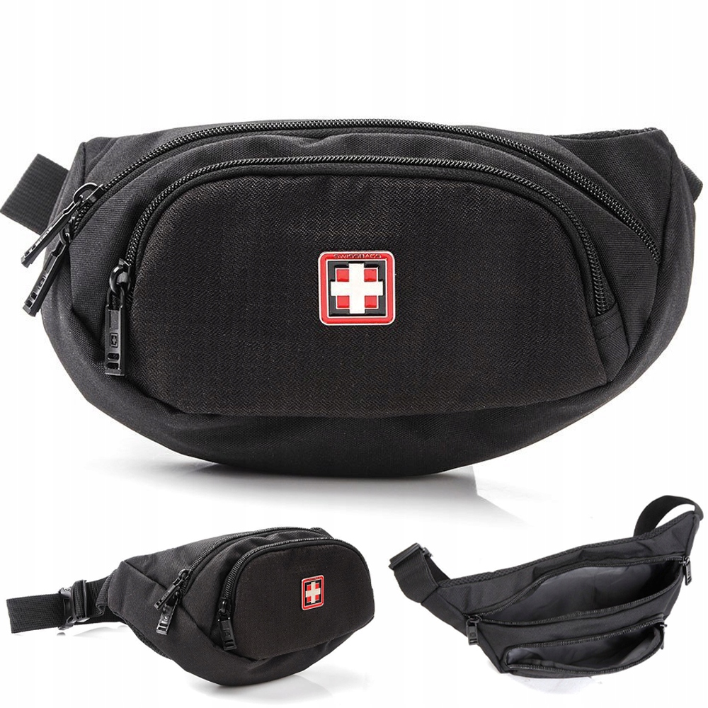 SASZETKA BIODROWA NERKA Z PASKIEM TORBA NA RAMIE POJEMNA 3L SWISSBAGS LUZER