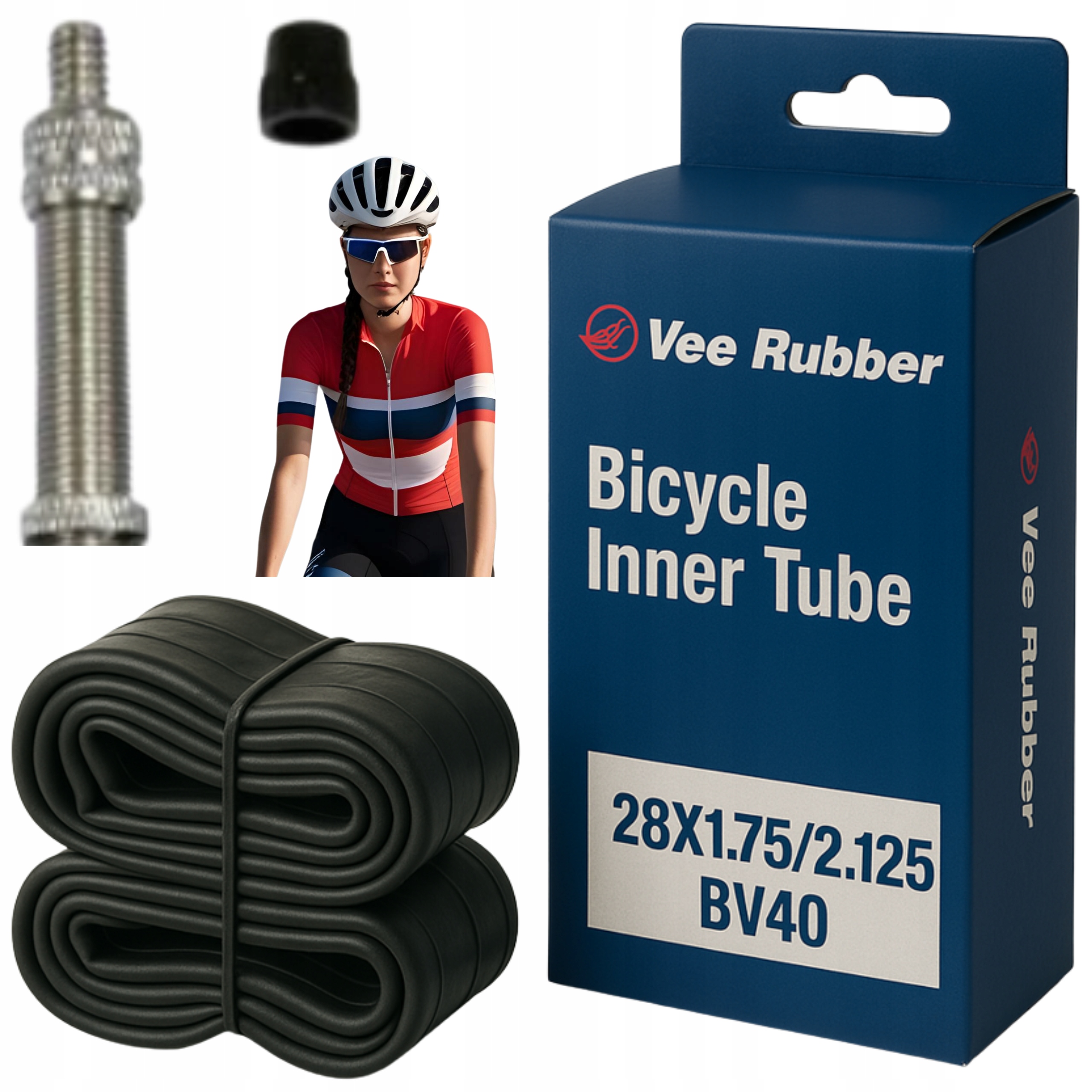 Dętka 28X1.75/2.125 47/54-622 Vee Rubber BV40 mm dętka z wentylem Bv