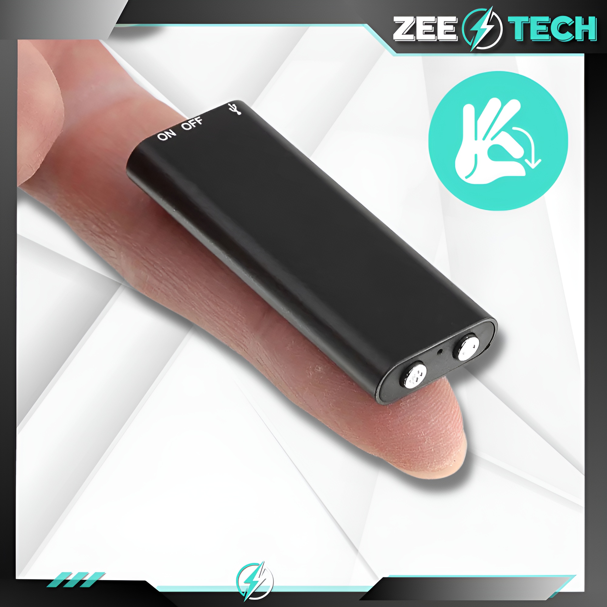 MINI PODSŁUCH SZPIEGOWSKI PLUSKWA MAŁY DYKTAFON 16 GB DETEKCJA GŁOS 2 TRYBY Model DYKTAFON MINI PODSŁUCH FLASH