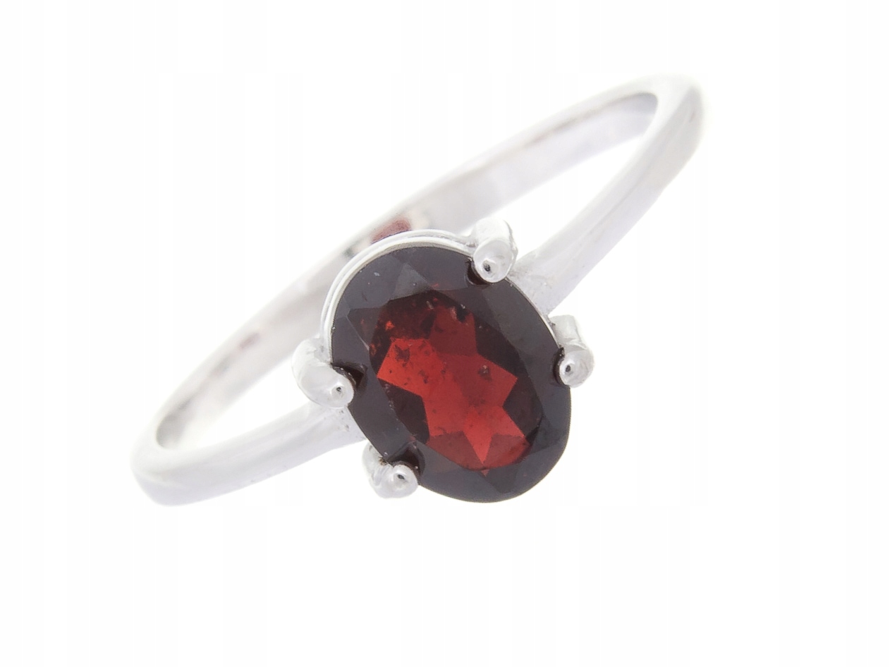 Prstýnek S Rhodiem Vel .20 S Přírodním Granátem