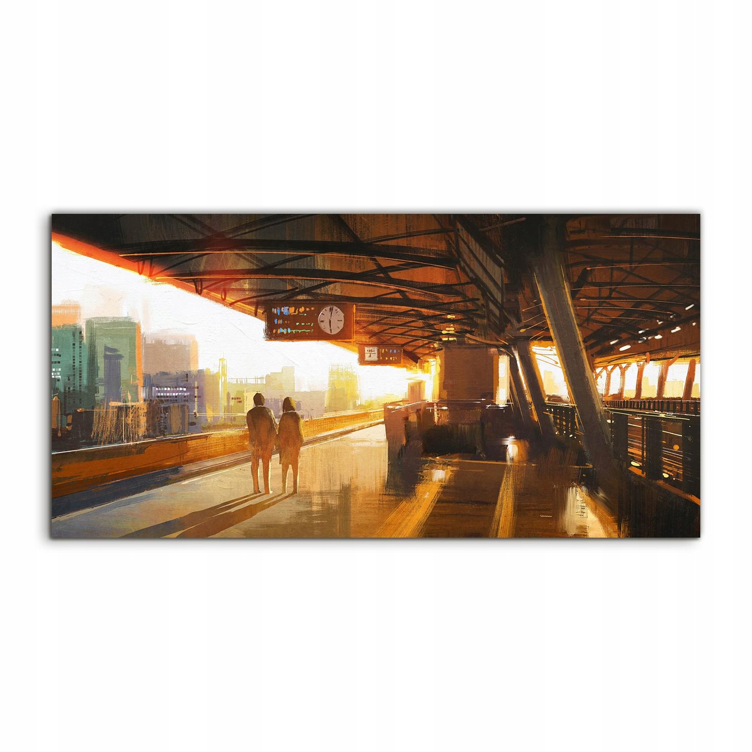 Fotoobraz 120x60 s potlačou Pár čaká na vlak