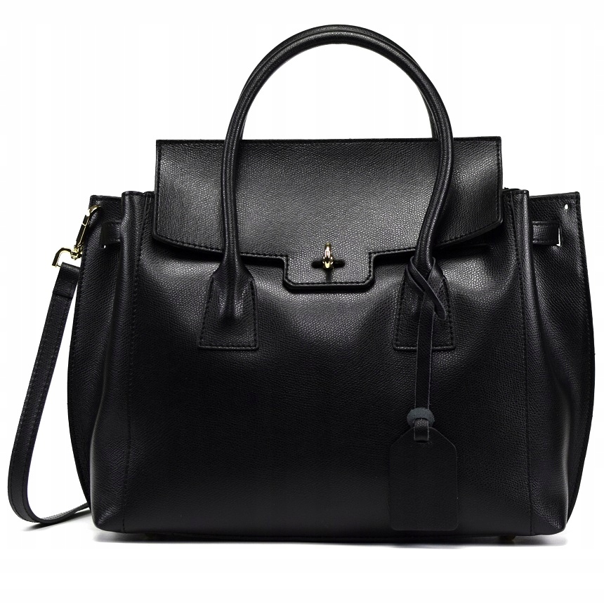 TOREBKA SKÓRA NATURALNA BORSE IN PELLE CZARNA DUŻA PREMIUM 014A Płeć kobieta