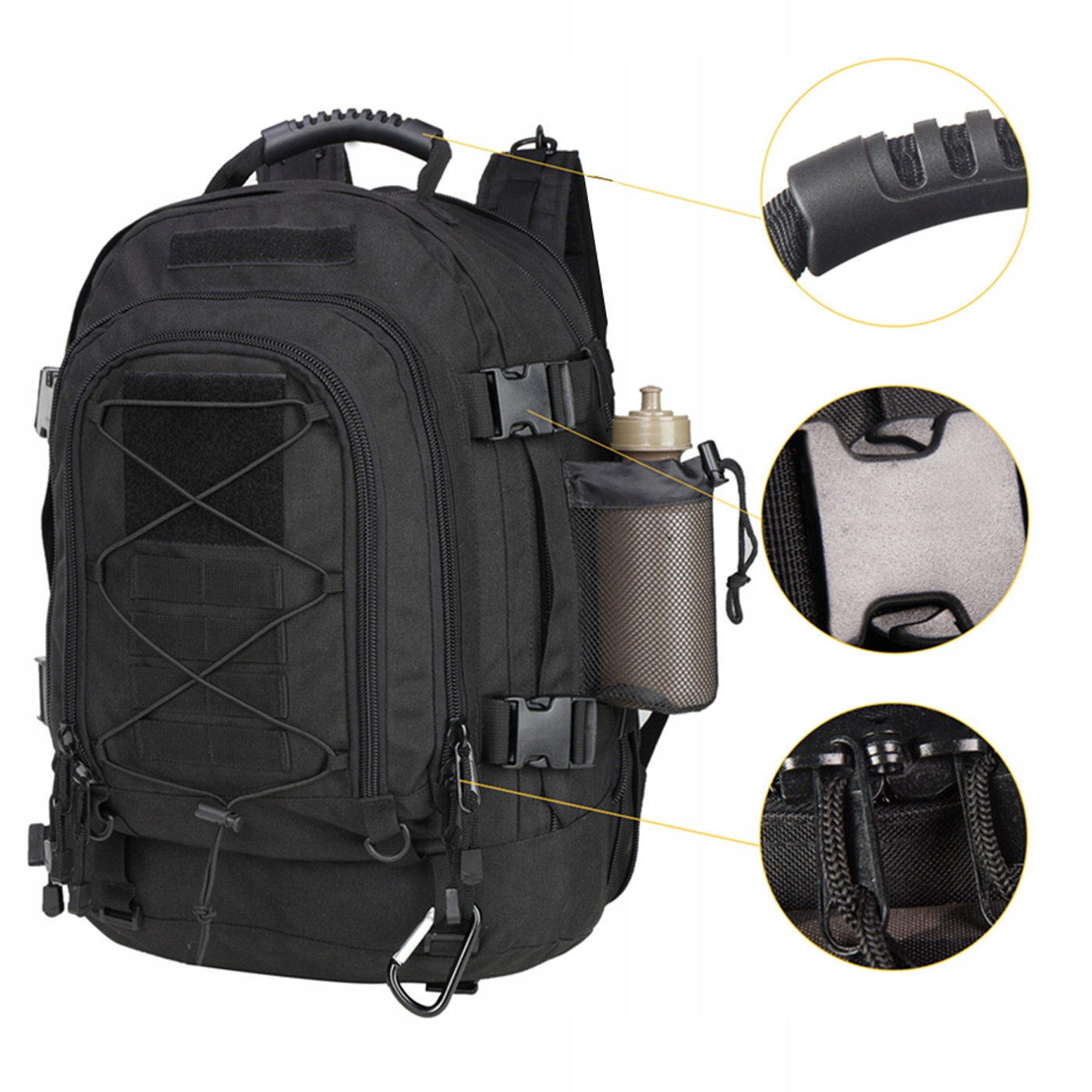 Batoh 40/65L Voděodolná vojenská taška Molle Trekking Camping