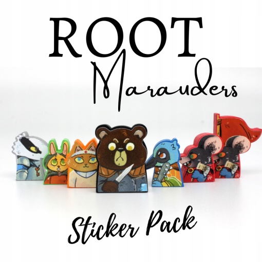 Meeple Stickers: zestaw naklejek do Root: Maruderzy