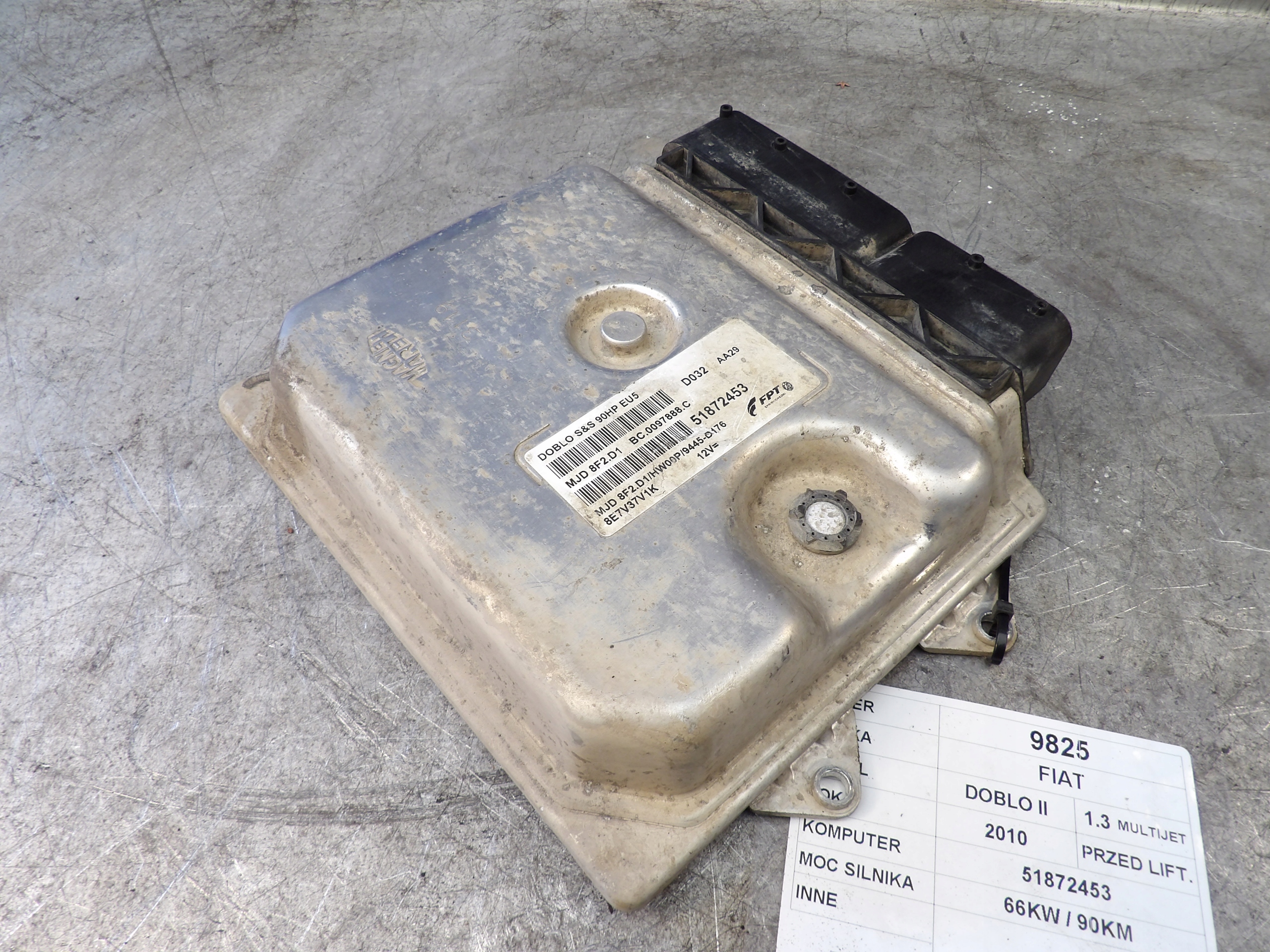 Fiat Doblo II computer, control unit 51872453 MJD8F2.D1 BC.0097888.C