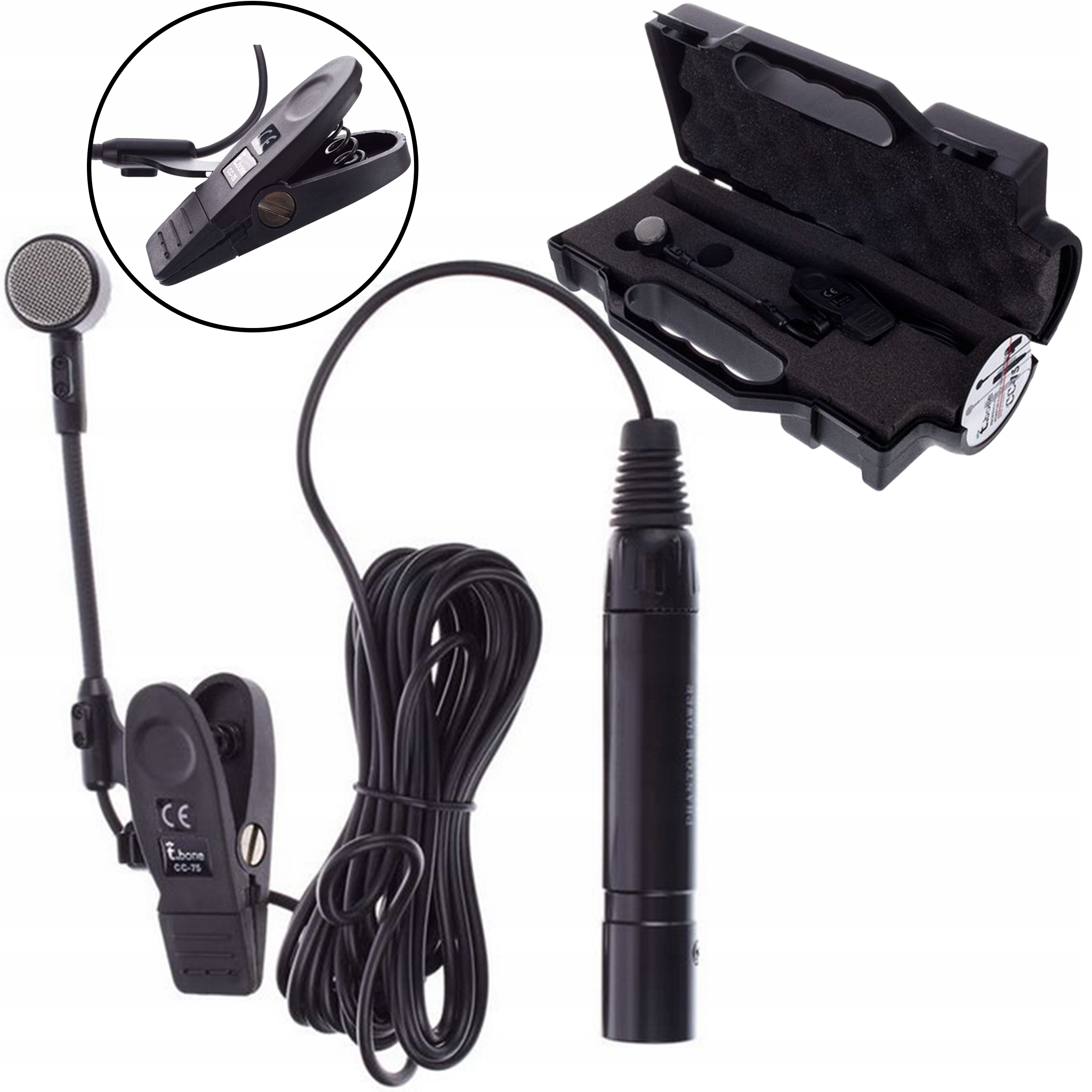 Inštrumentálny kondenzátorový mikrofón s klipom t.bone CC 75