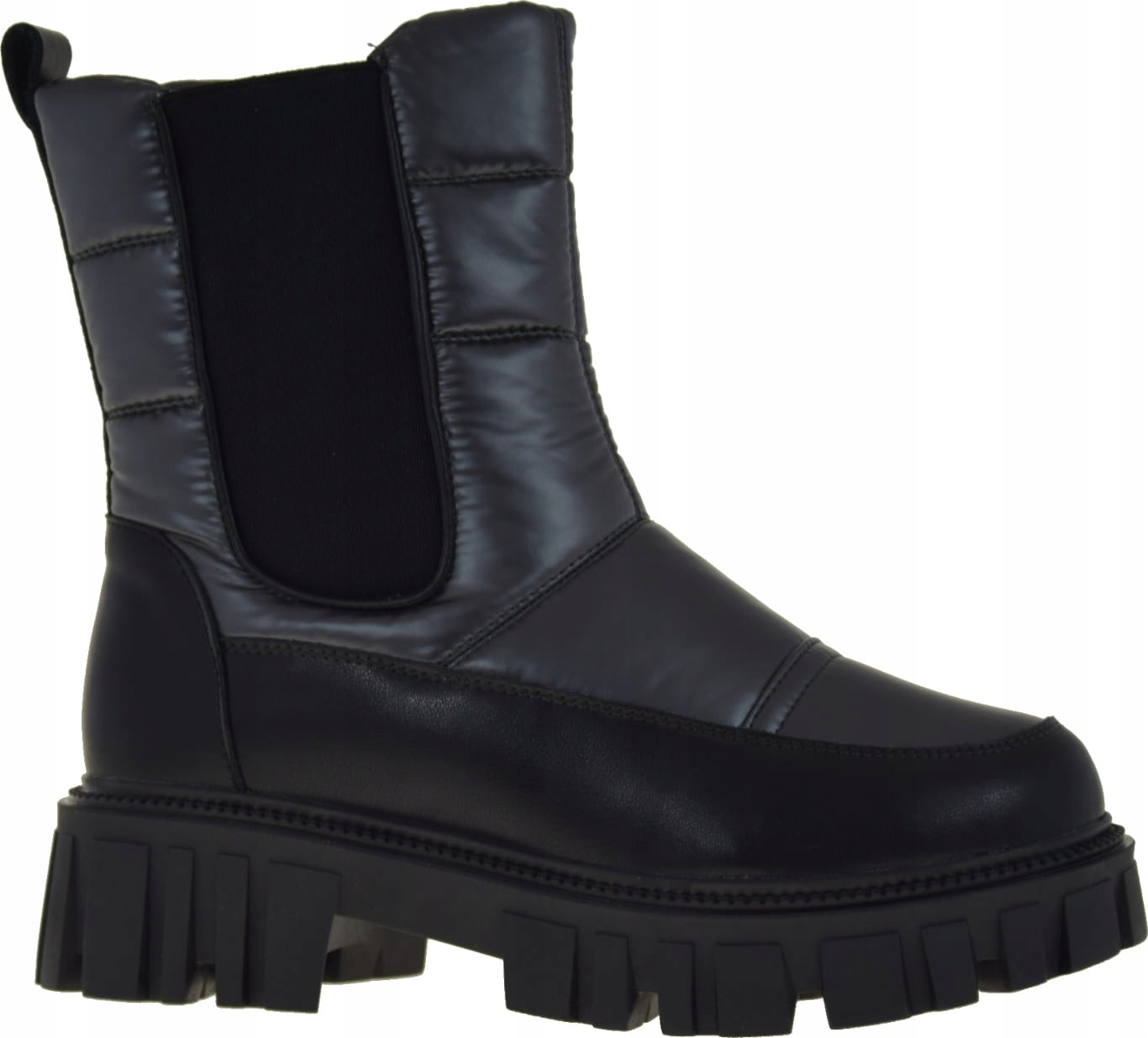 Botki Damskie Modne Buty Zimowe Czarne 51C0278 R38