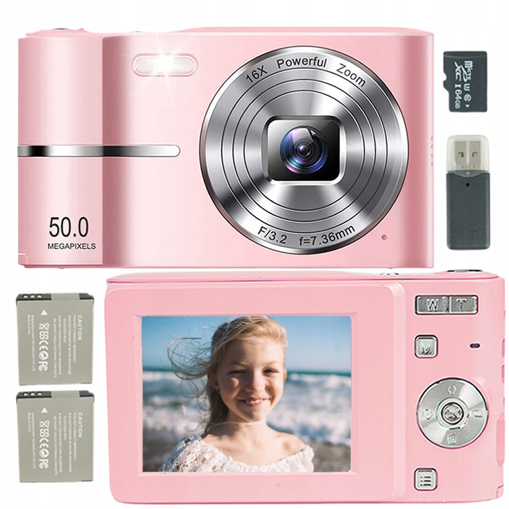 Retro Digitální Fotoaparát 16X Digitální Zoom 50 M Inteligentním Automatickým Ostřením