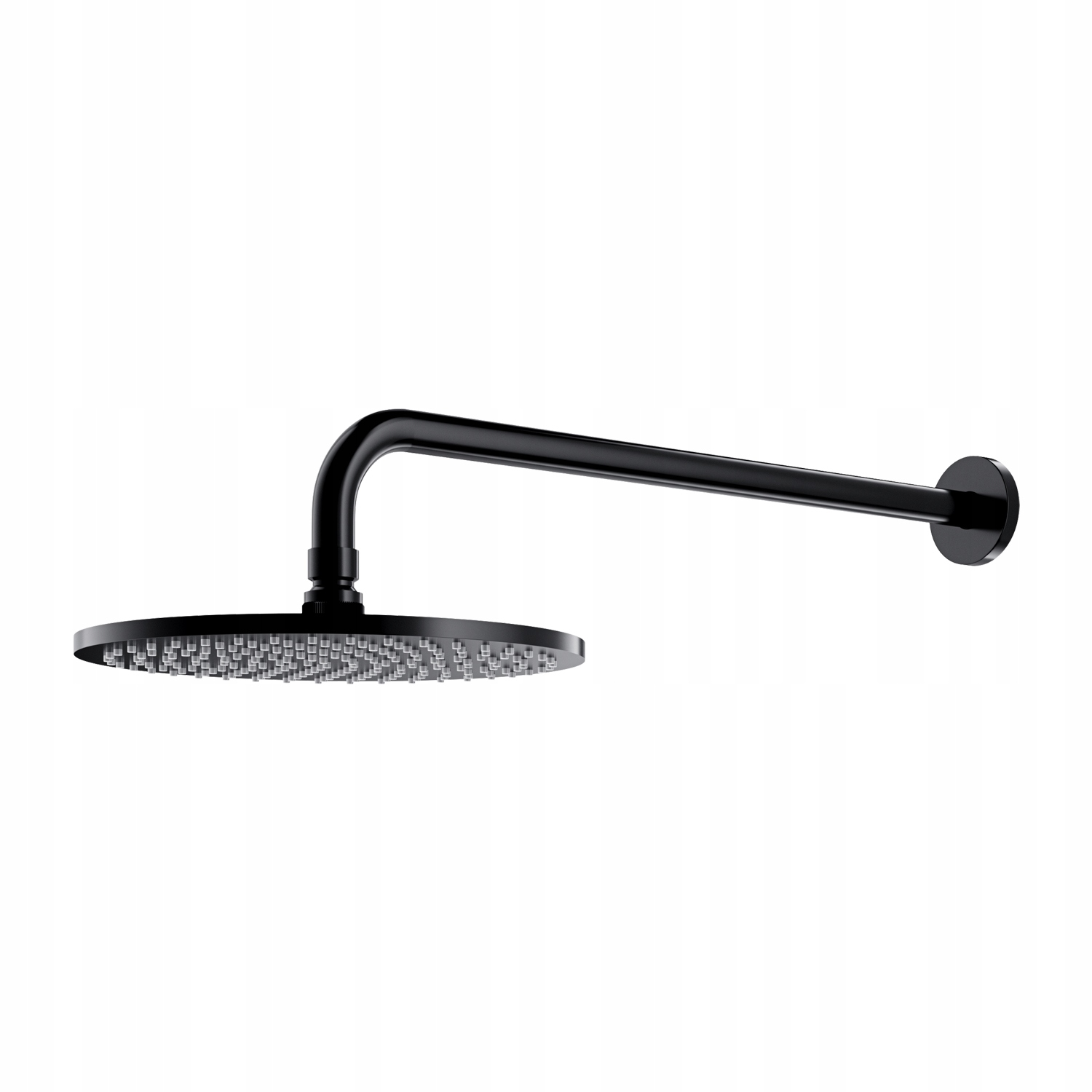 Deszczownica z ramieniem, ø25 cm Omnires Slimline Czarny WGSET1BL
