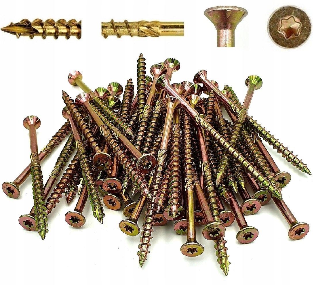 WKRĘTY CIESIELSKIE 6x200 TORX ŁEB STOŻKOWY 100szt