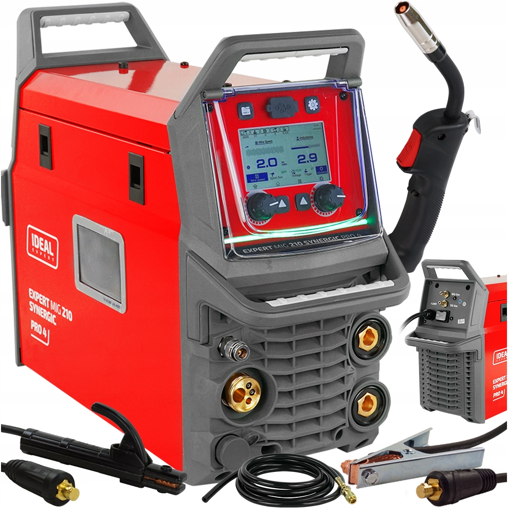 Spawarka Migomat 200A Ideal Expert Mig 210 LCD Tig DC Mma Synergia Spot