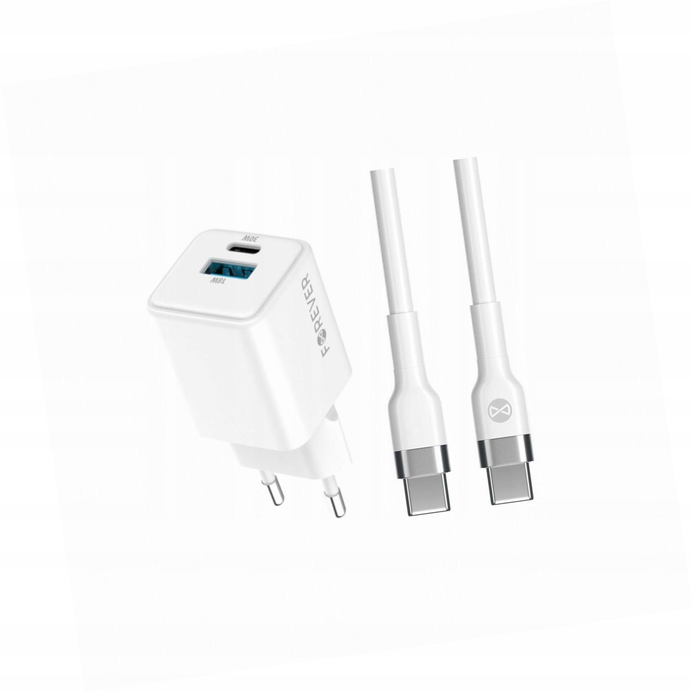 Szybka ładowarka GaN 30W 2 wejścia długim z kablem 2m do Vivo V23 5G
