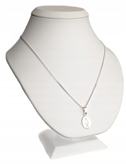 Pancerka Łańcuszek Srebrny 925 Medalik Matka Boska Niepokalana (na PREZENT) Splot Pancerka