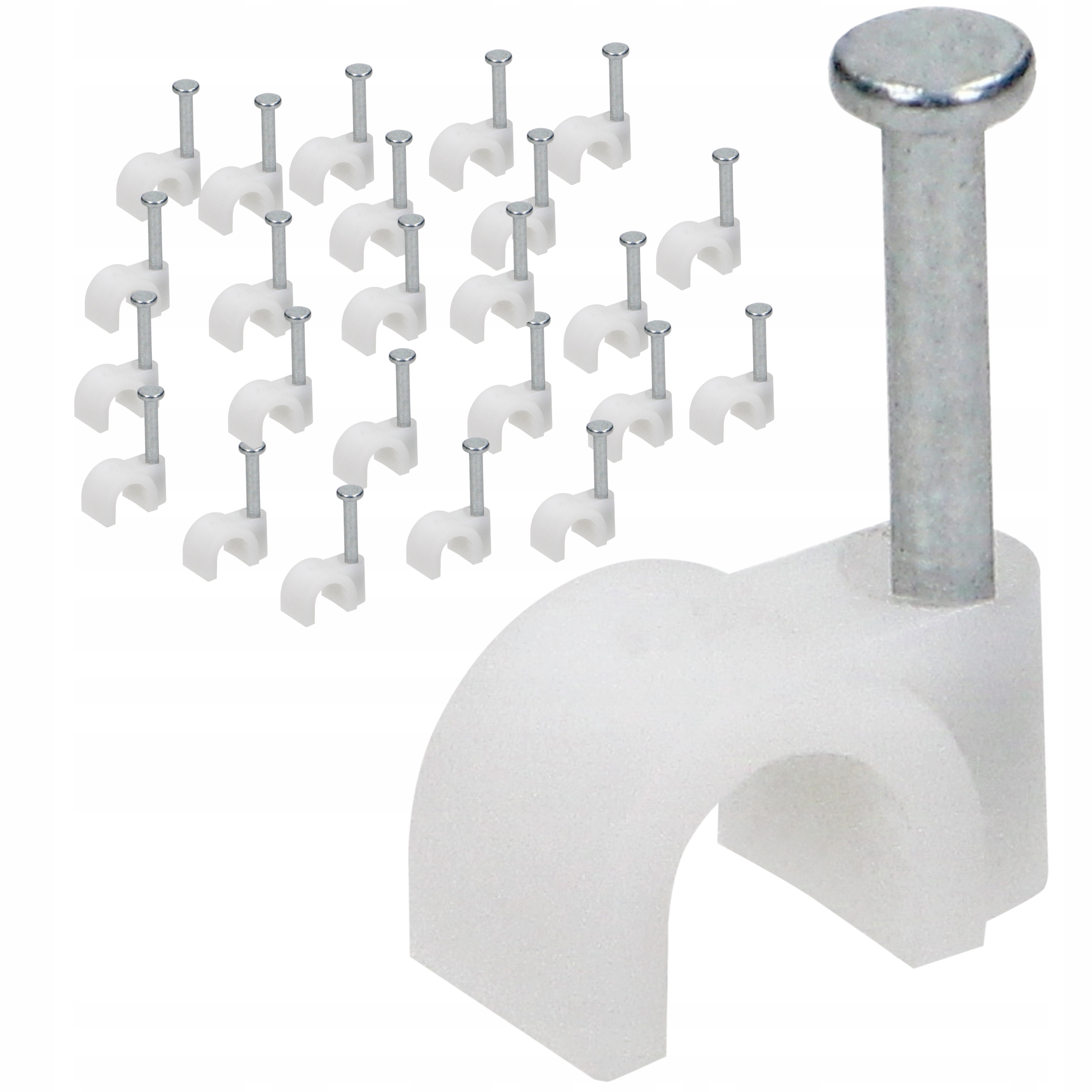 

Uchwyt Kablowy Flop Okrągły 12mm z Gwoździem 25szt