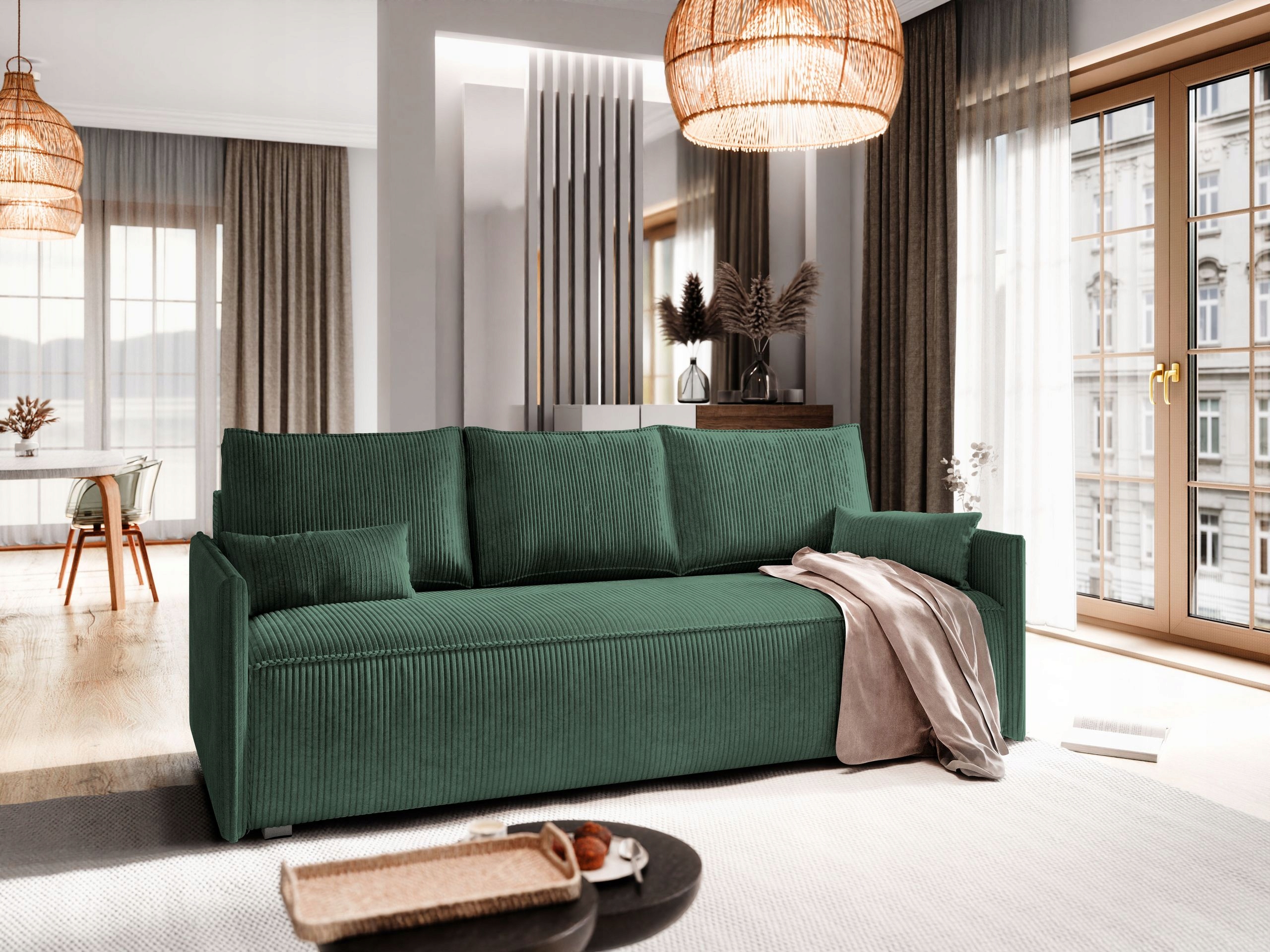 Pohovka Mestor funkce spaní Pohodlná Rozkládací nádoba Módní Manšestr