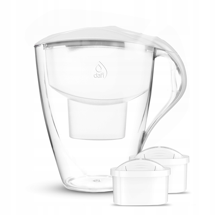 Dzbanek Dafi Omega biały 4l 2 wkłady Unimax Butelka Dafi flamingowa 0,7