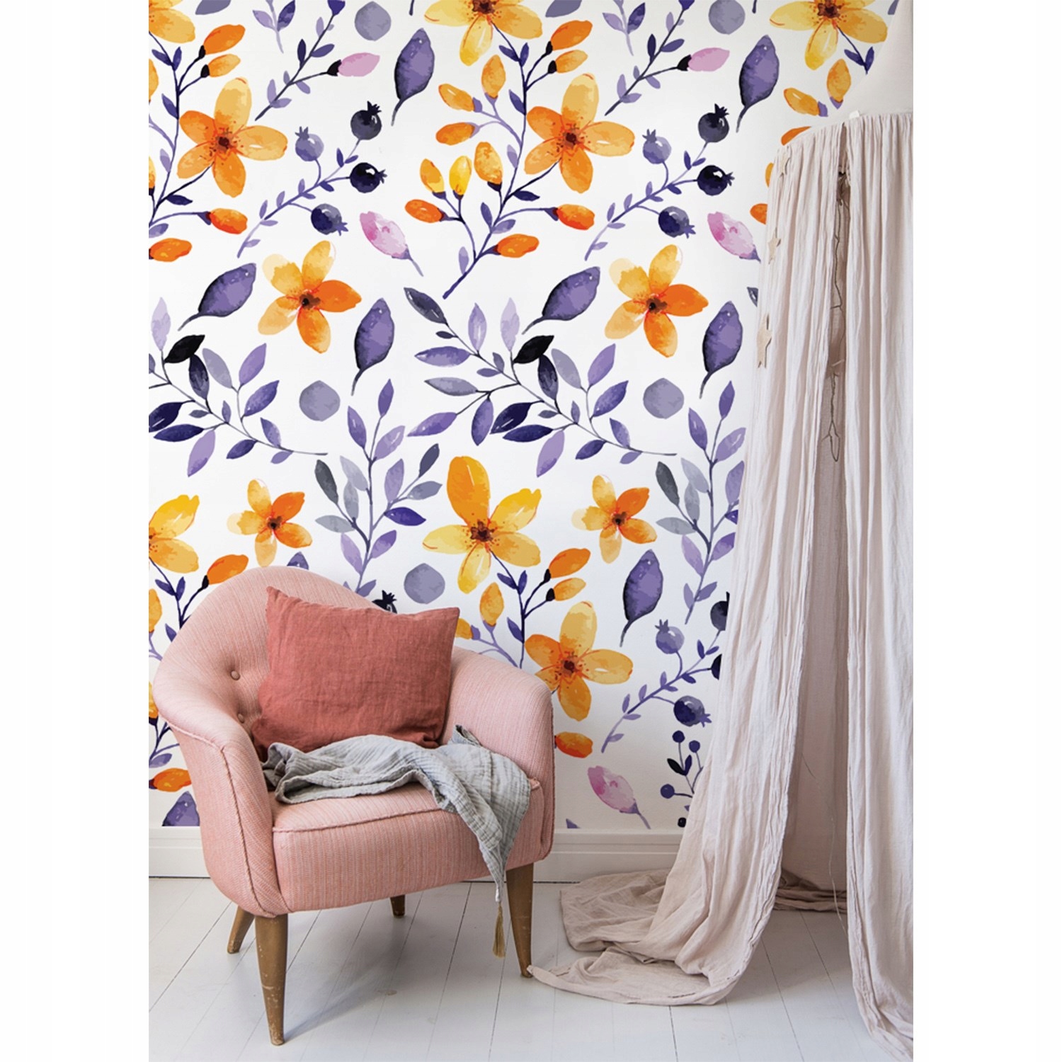 

Tapeta flizelinowa Żółte kwiaty 250x104 cm + klej