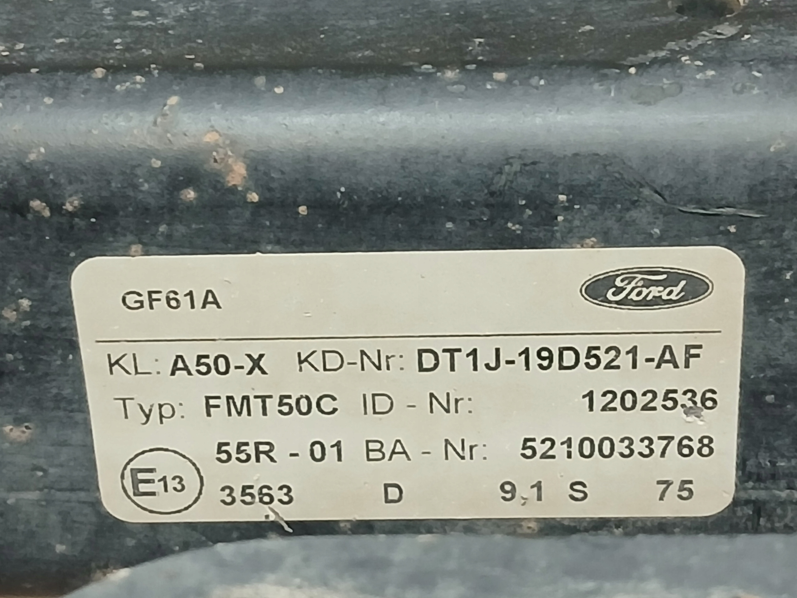 tow FORD TOURNEO CONNECT DT1J-19D521-AF