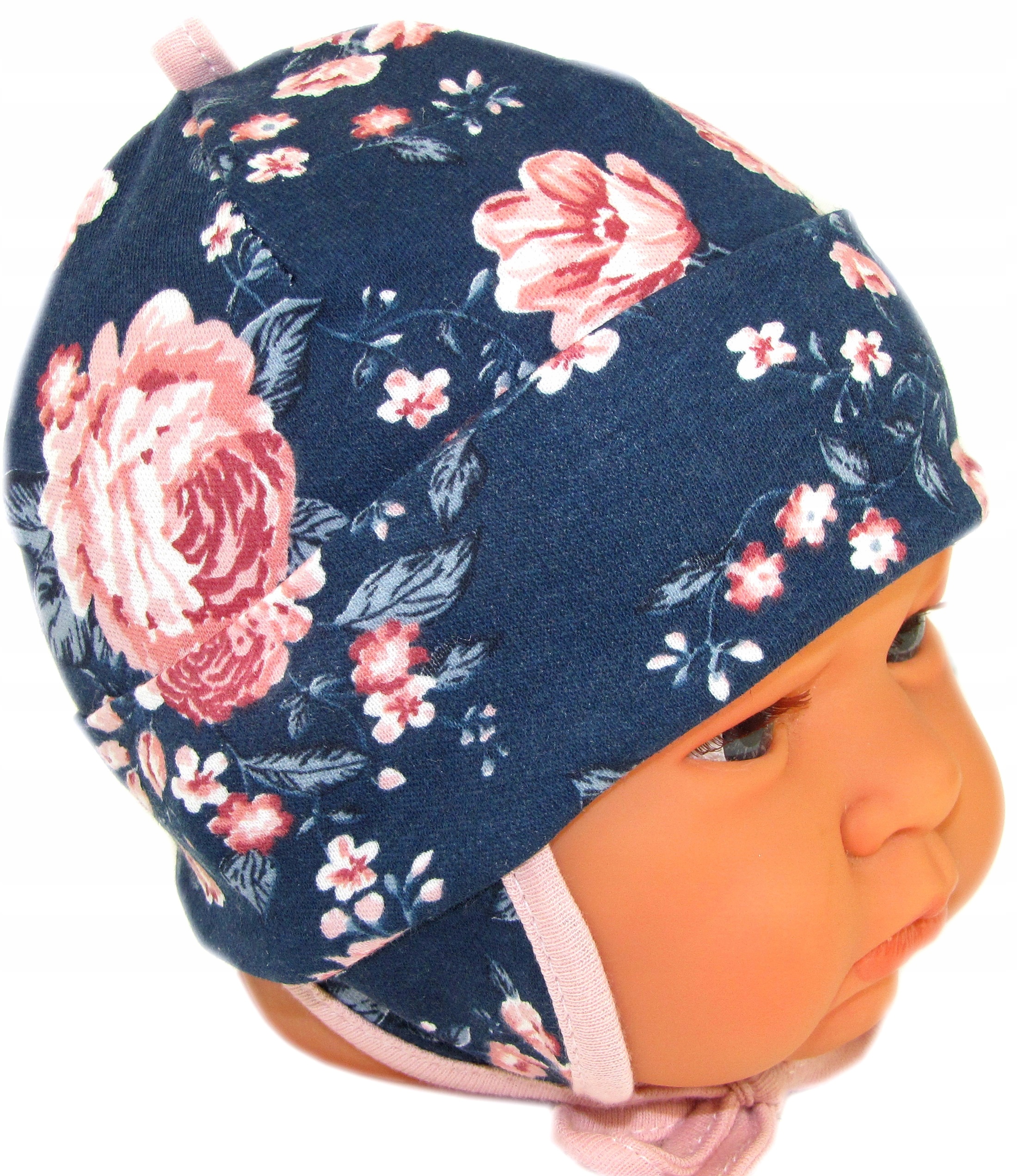 

Czapka Niemowlęca Wiązana 34-36cm Roses /64/