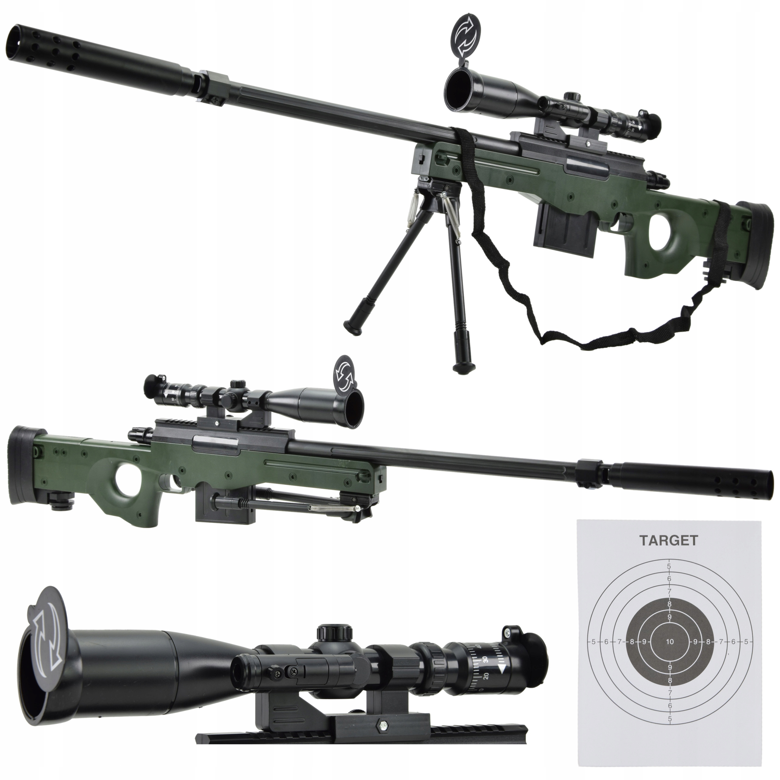 

Mocny Karabin Na Kulki Pistolet Snajperski 108CM